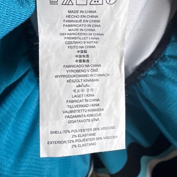 Michael Kors Striped Sleeveless Dress Ruffle Hem White Black Blue Size 4 - Picture 9 of 10